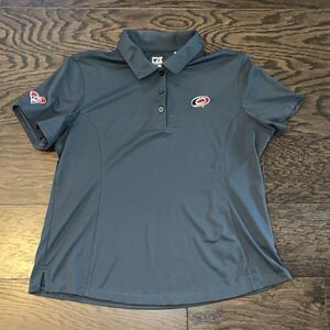 Cutter Buck CB Drytec Carolina Hurricanes Hockey women’s golf polo shirt L Gray